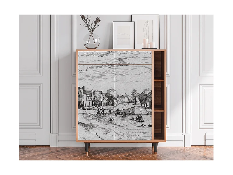 Sideboard - 96х110х41 cm - BS6 - Country Village, Walnuss
