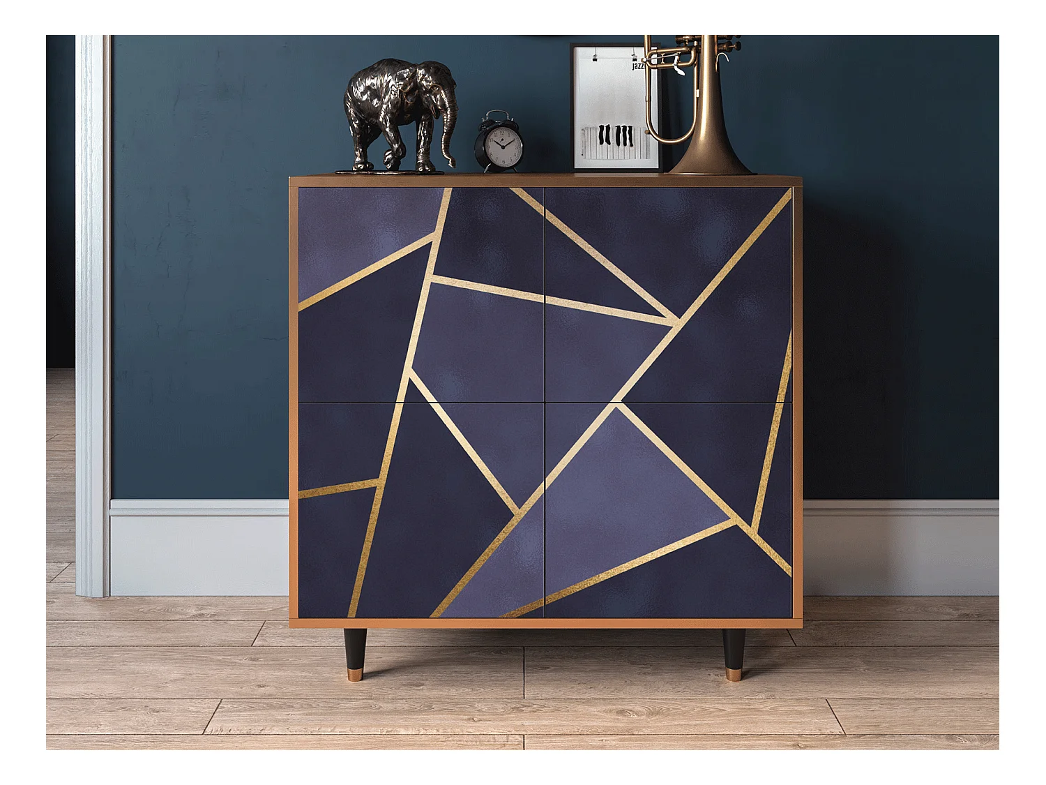 Kredens - 94x96x48 cm - BS3 - The Amethyst, Orzech