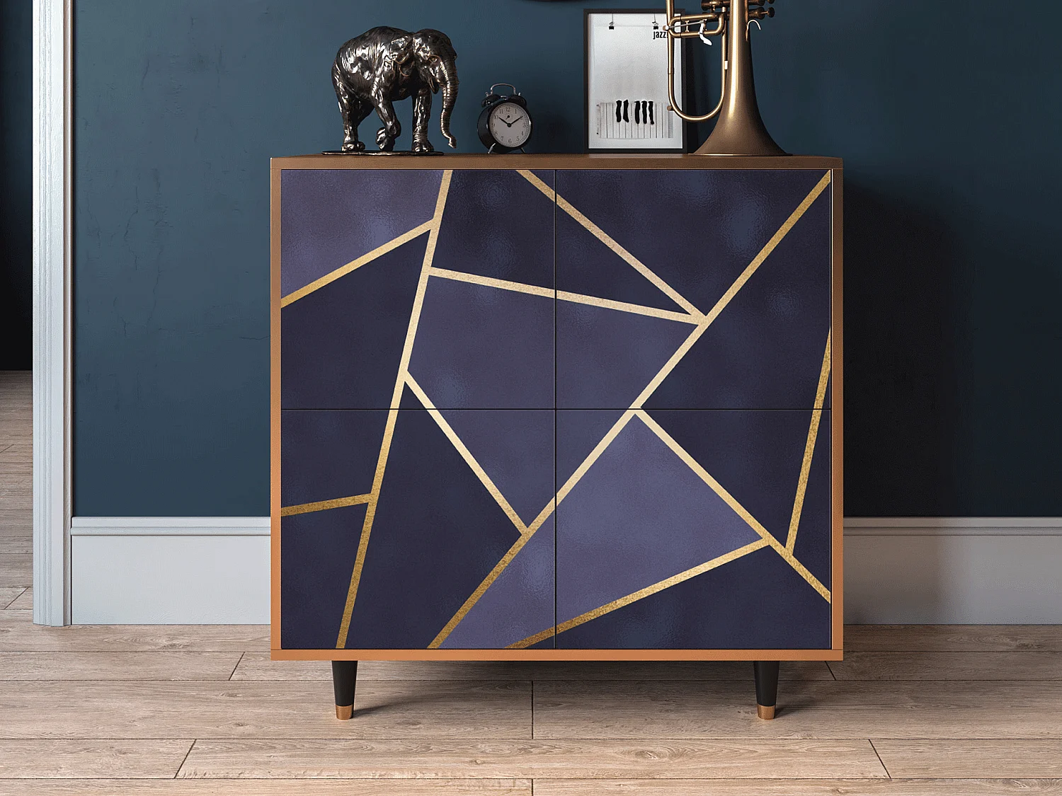 Dressoir - 94x96x48 cm - BS3 - The Amethyst, Walnoot