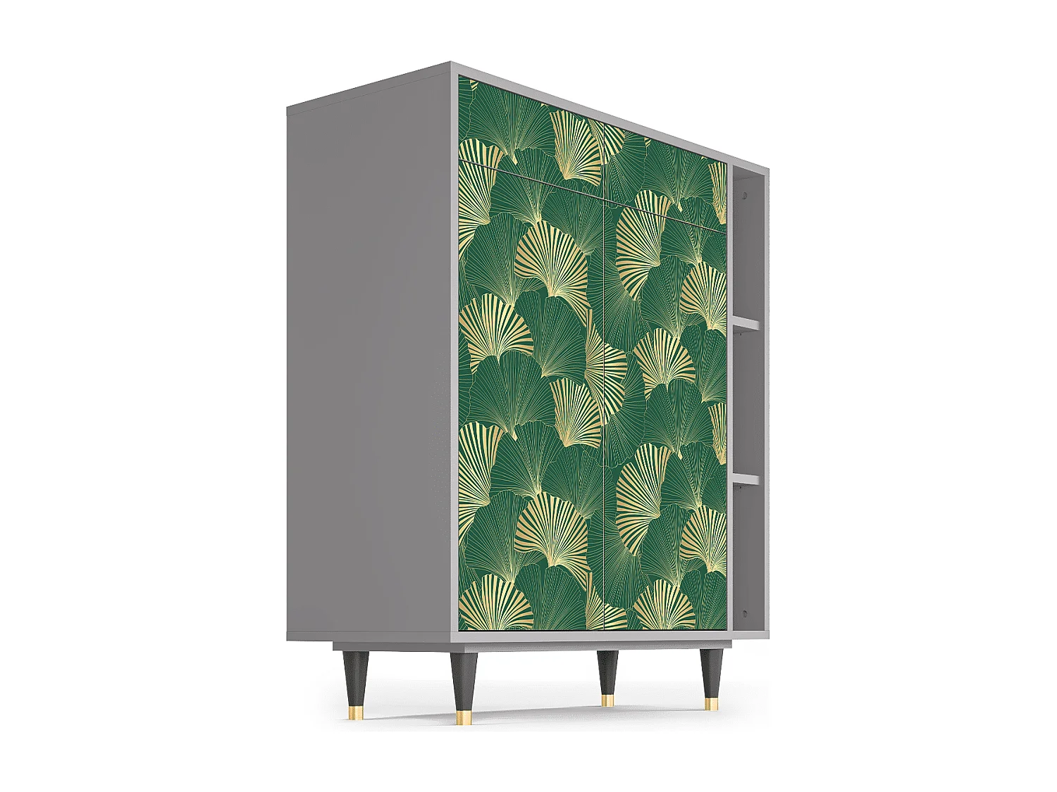 Credenza - 96х110х41 cm - BS6 - Gold Ginkgo, Grigio