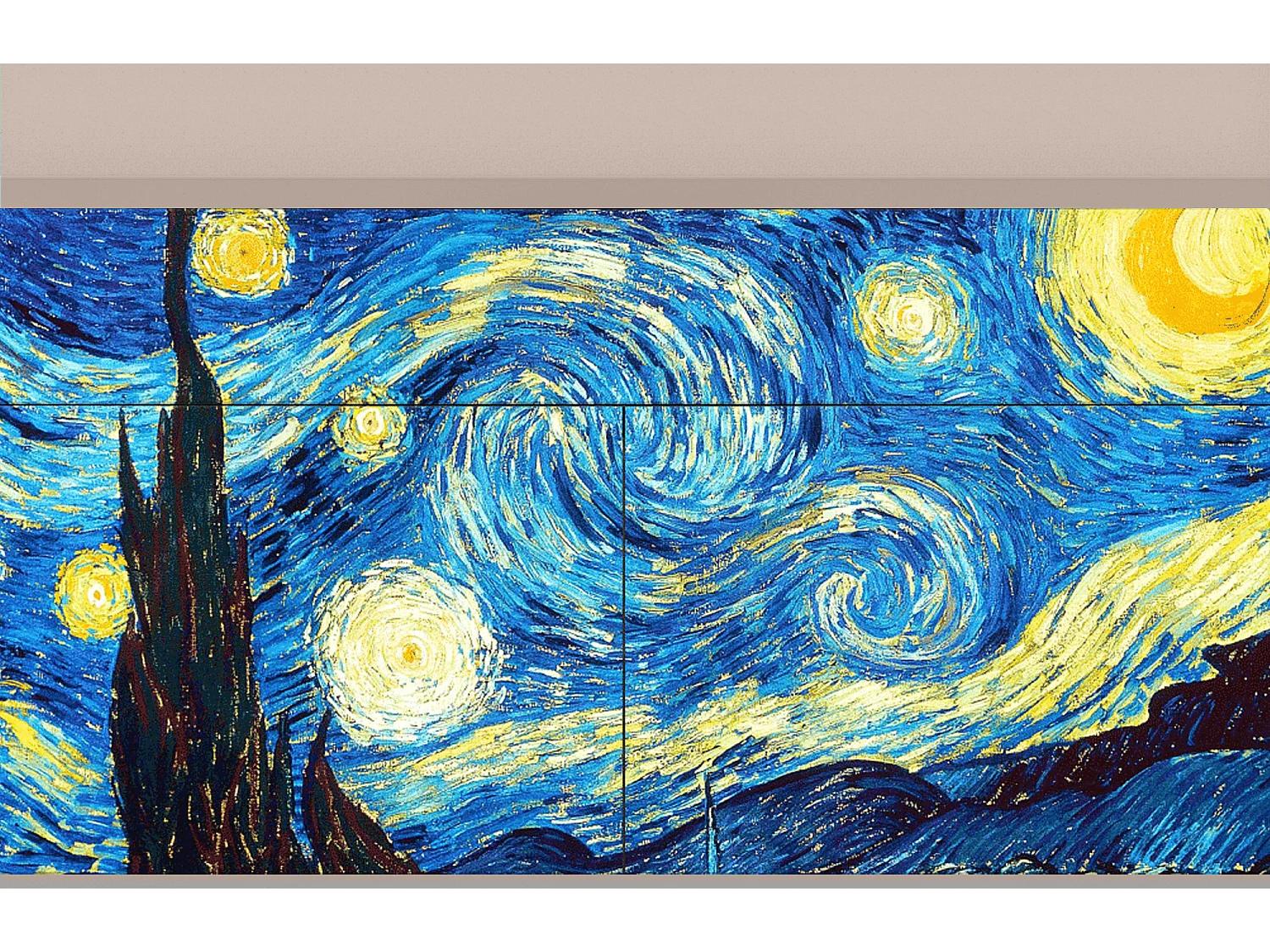 Kredens - 115x85x48 cm - BS4 - The Starry Night  , Latte