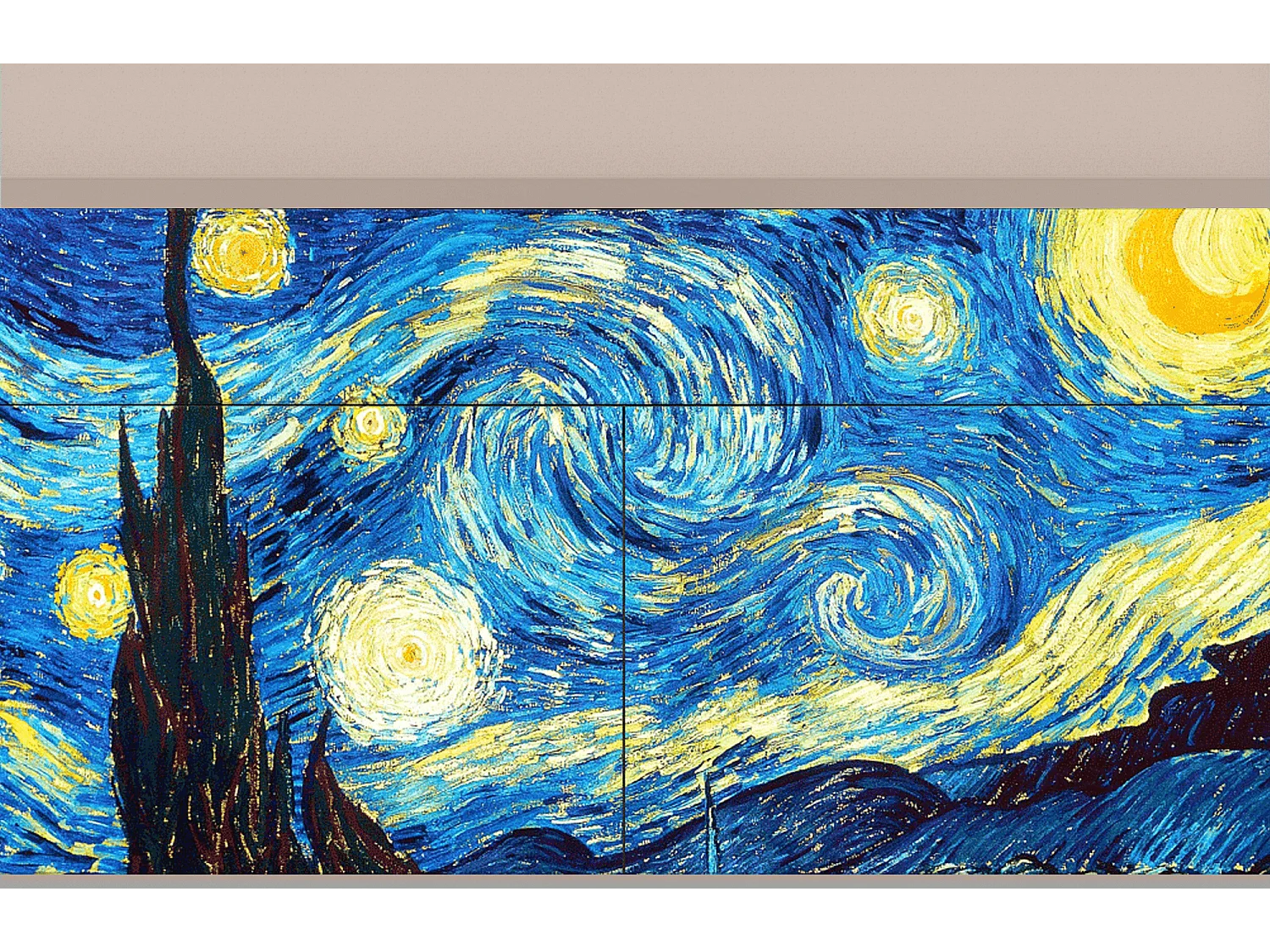 Buffet - 115x85x48 cm - BS4 - The Starry Night  , Latte