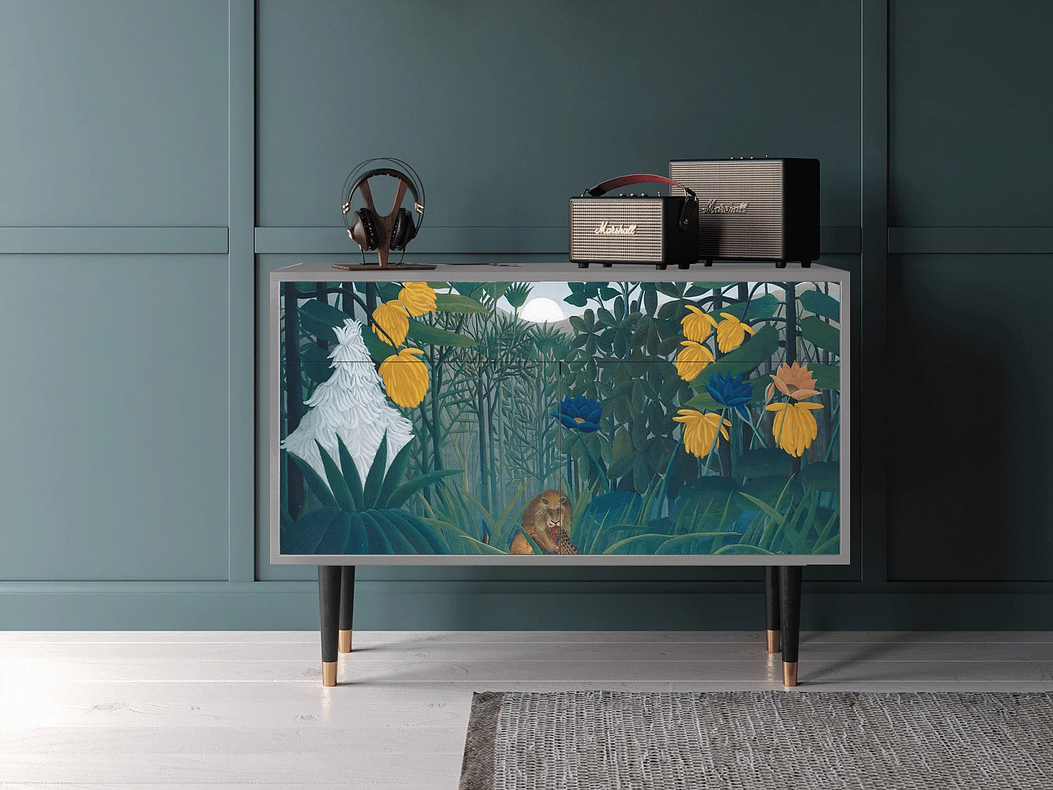 Credenza - 115x85x48 cm - BS4 - The Repast of the Lion, Grigio