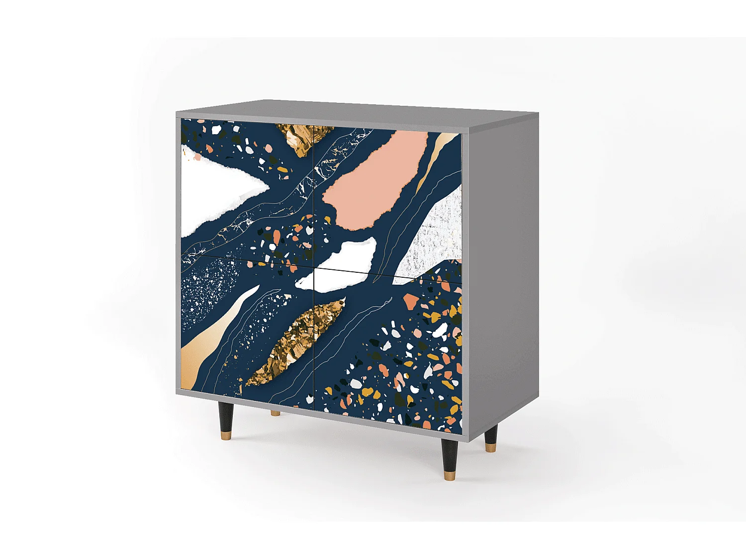 Dressoir - 94x96x48 cm - BS3 - Nude Iceberg, Grijs