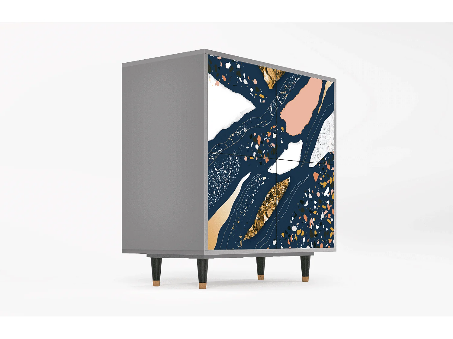 Dressoir - 94x96x48 cm - BS3 - Nude Iceberg, Grijs