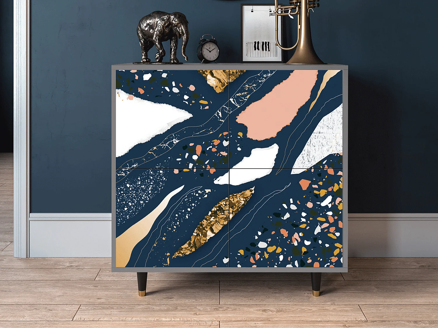 Aparador - 94x96x48 cm - BS3 - Nude Iceberg, Cinza