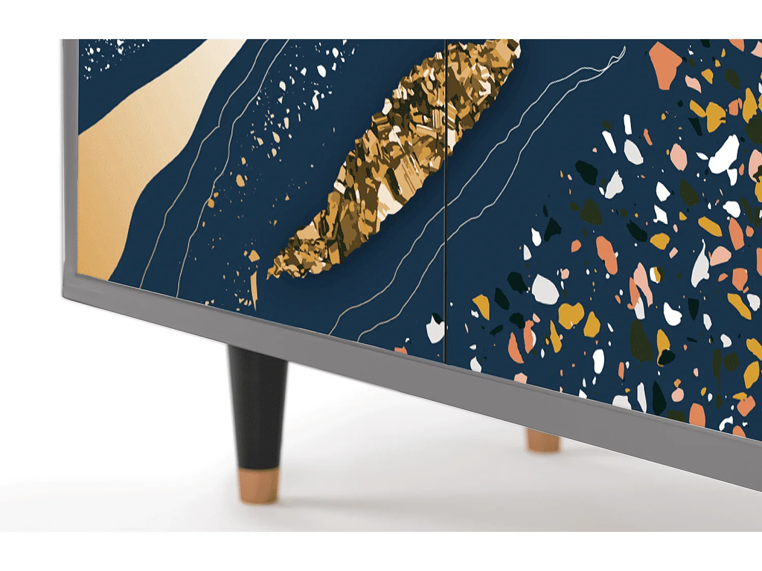 Aparador - 94x96x48 cm - BS3 - Nude Iceberg, Cinza