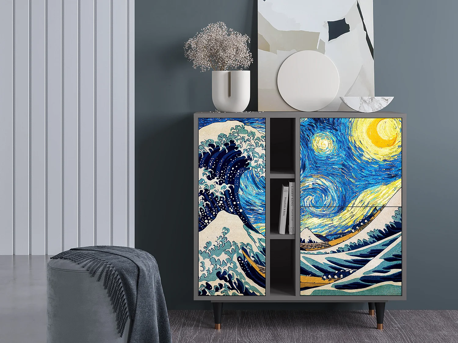 Sideboard - 94х96х41 cm - BS5 - Great Wave, Grau