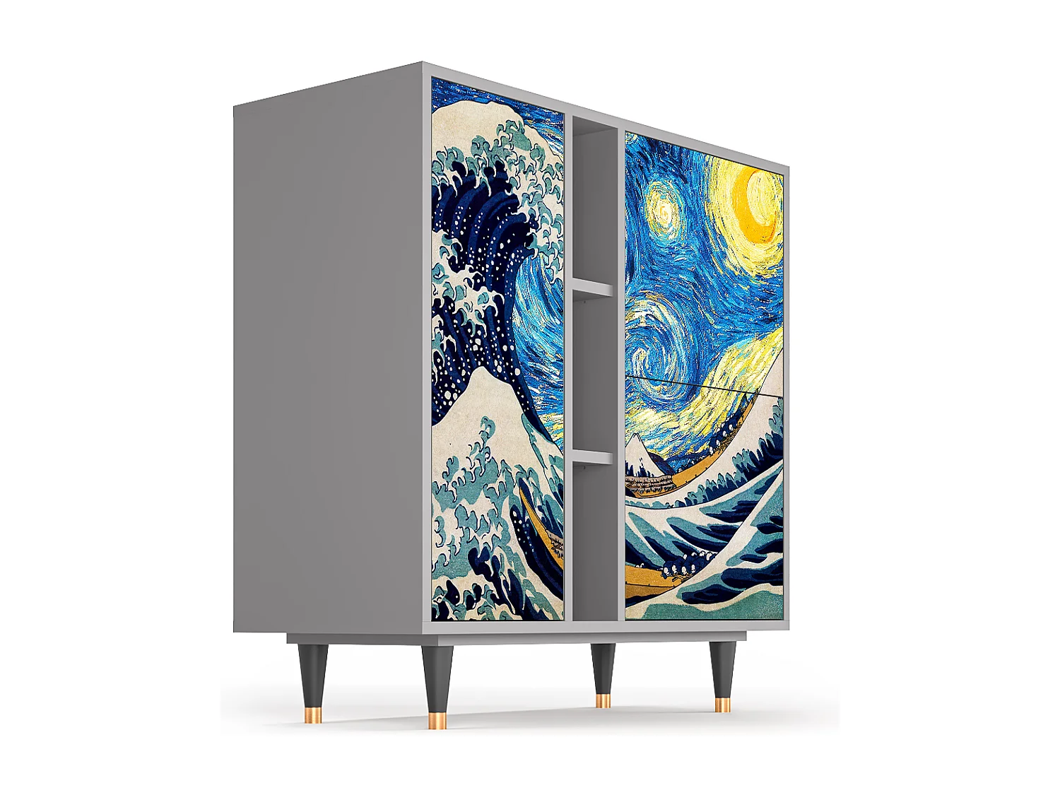Sideboard - 94х96х41 cm - BS5 - Great Wave, Grau