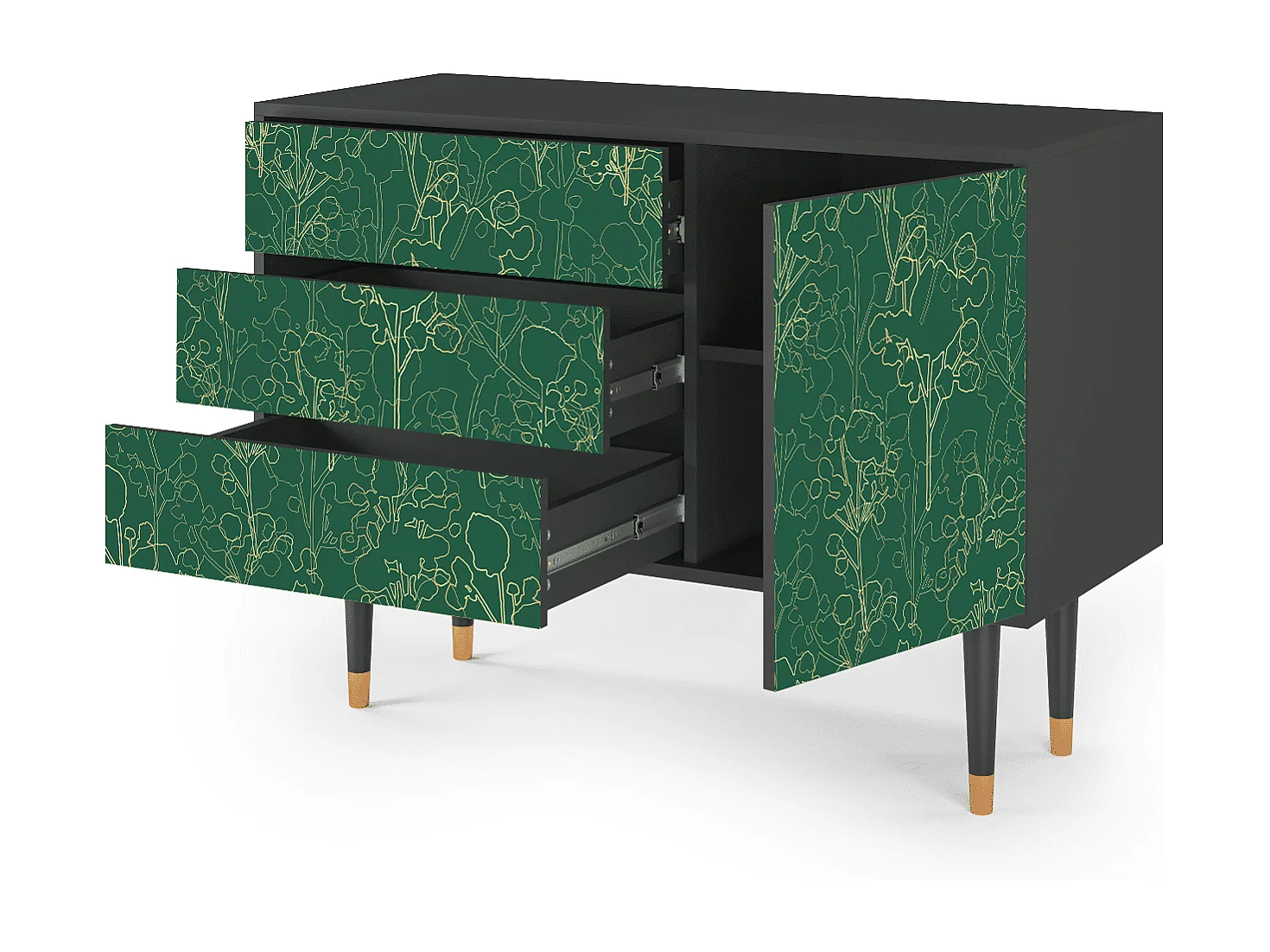 Buffet - 115х84х41 cm - S3 - Emerald Forest, Anthracite