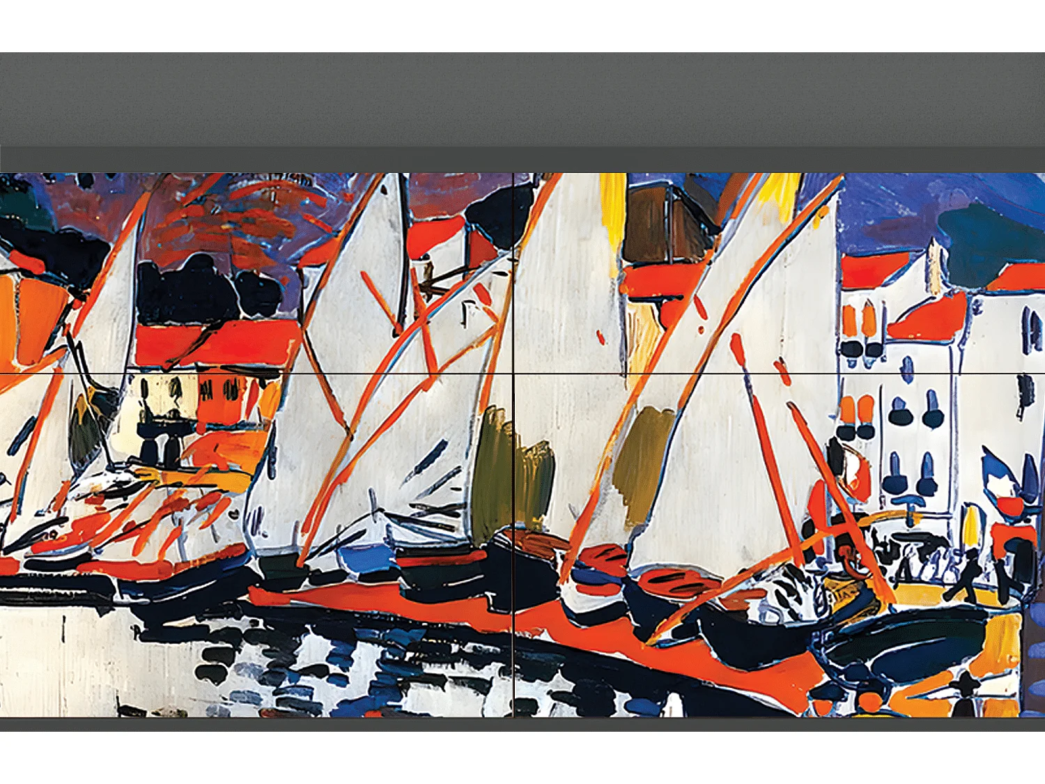 Buffet - 115x85x48 cm - BS4 - Le Séchage des voiles , Anthracite