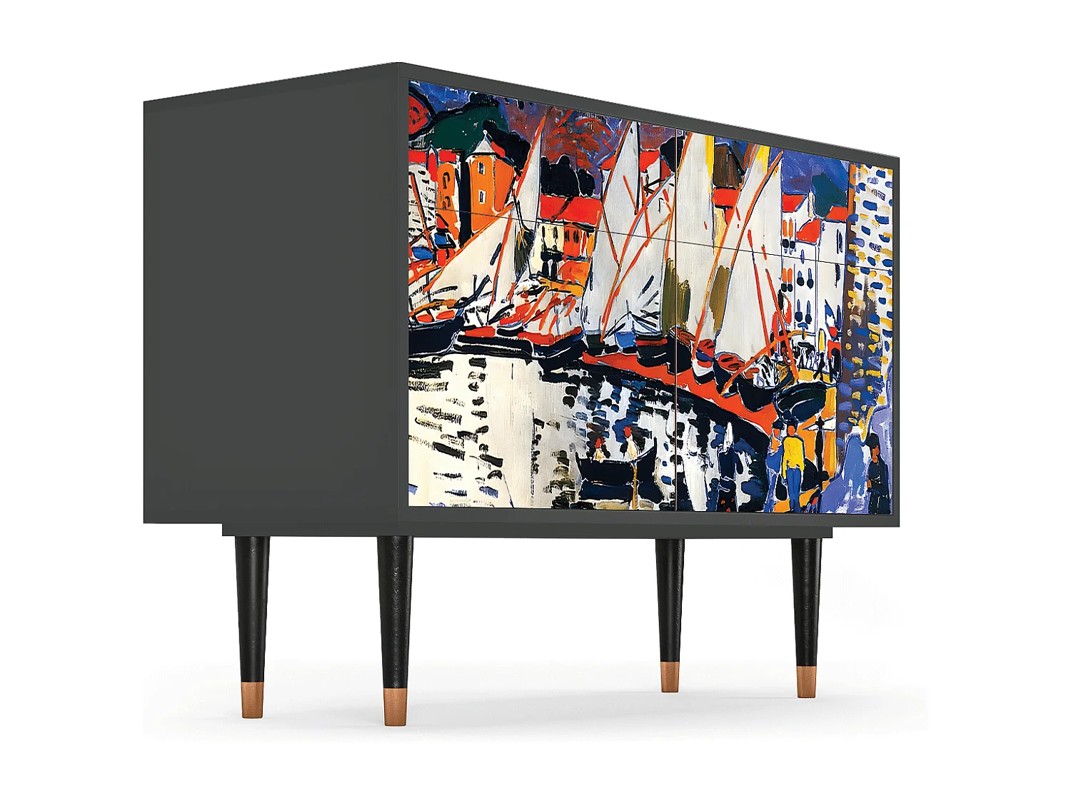 Aparador - 115x85x48 cm - BS4 - Le Séchage des voiles , Antracita