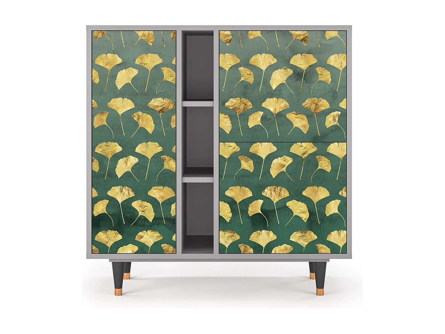 Sideboard - 94х96х41 cm - BS5 - Gingko leaves, Grau