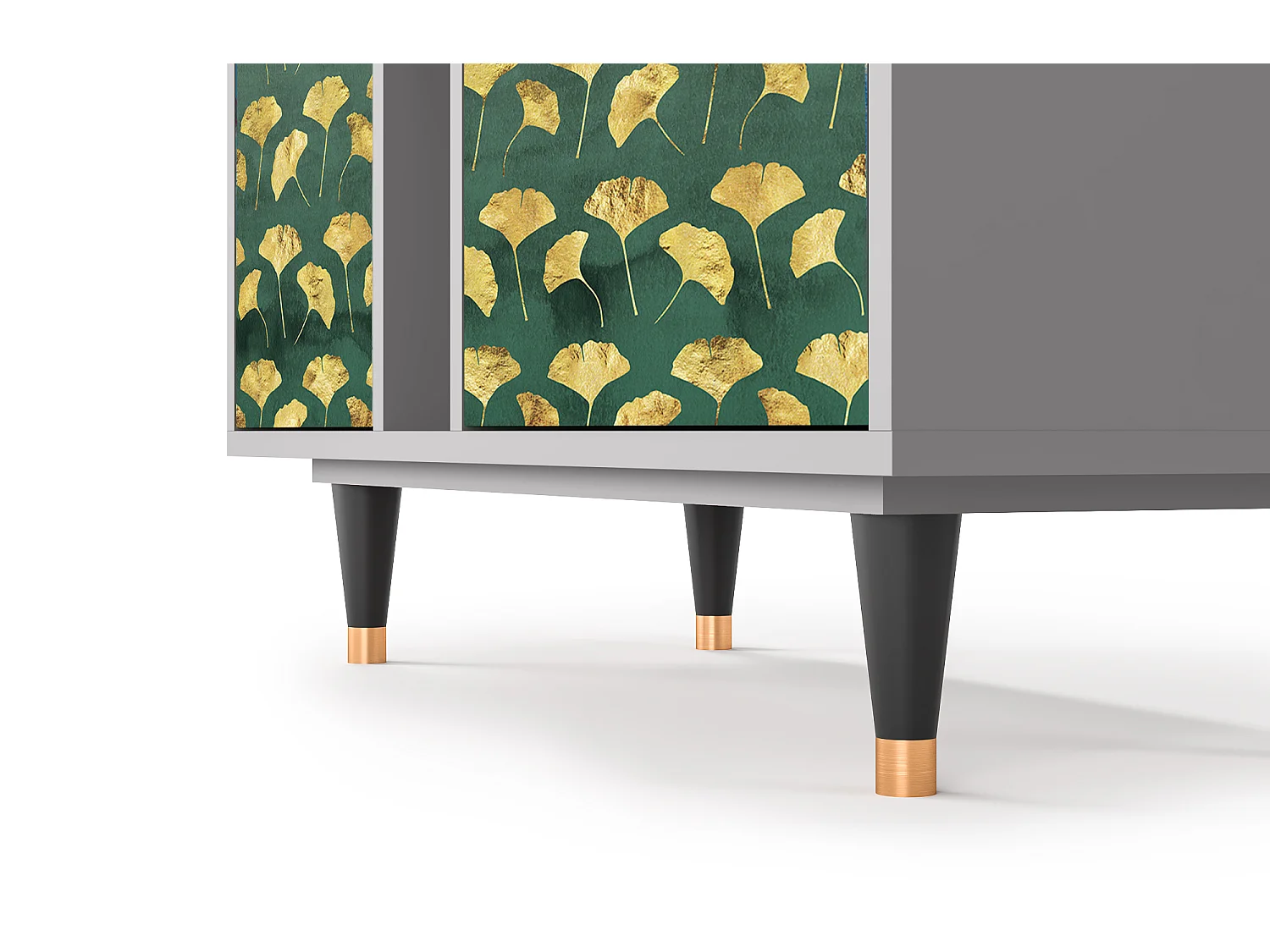 Sideboard - 94х96х41 cm - BS5 - Gingko leaves, Grau