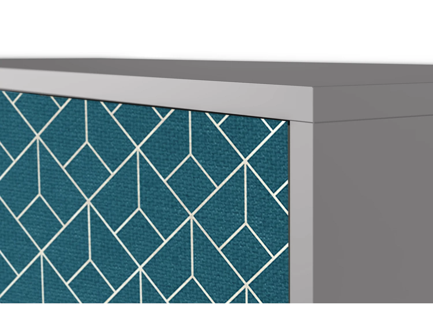 Kredens - 115х84х41 cm - S3 - Turquoise Geometry, Szary
