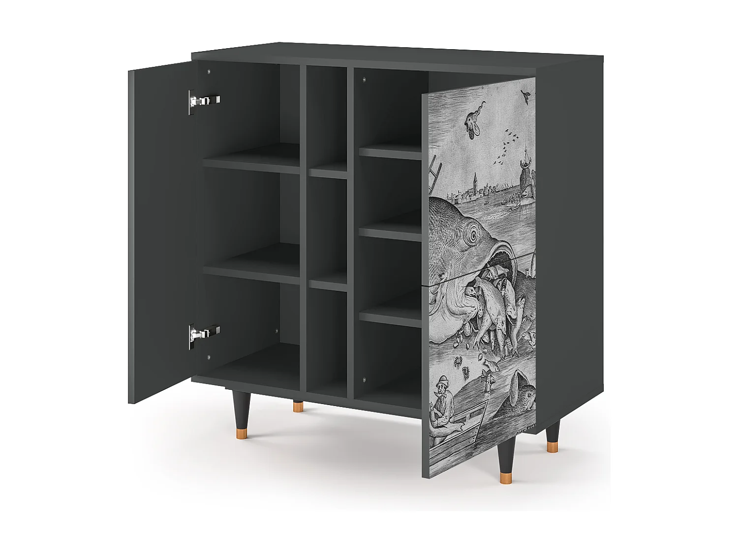 Buffet - 94х96х41 cm - BS5 - Big Fish Eat Little, Anthracite