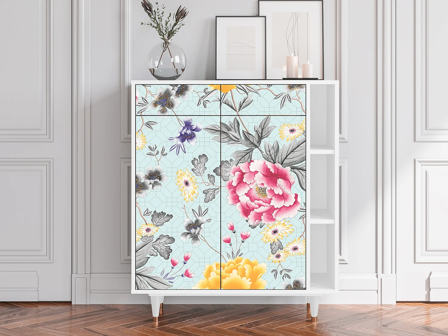 Kredens - 96х110х41 cm - BS6 - Sky Garden, Biały