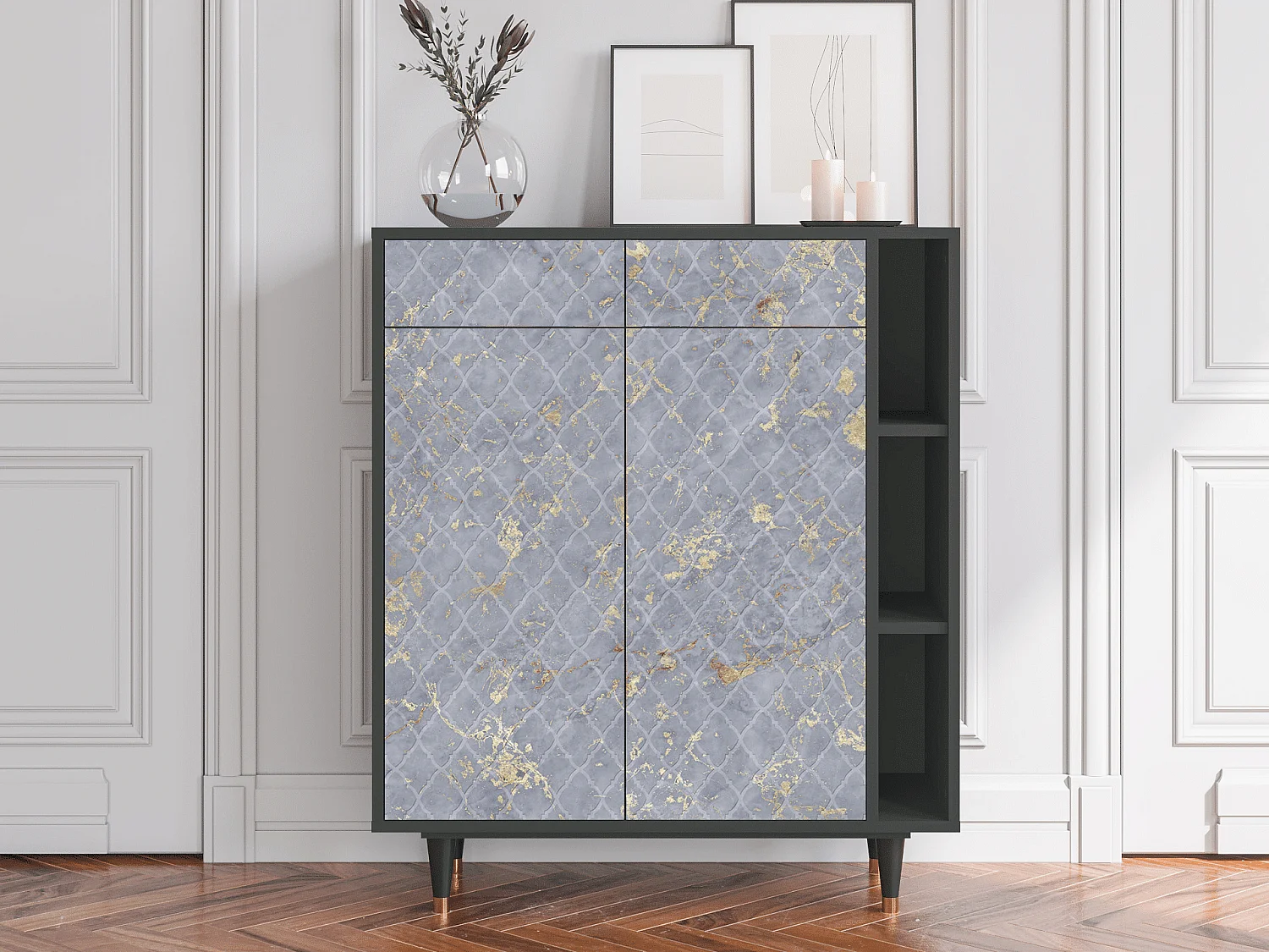 Aparador - 96х110х41 cm - BS6 - Golden Smoke, Antracite