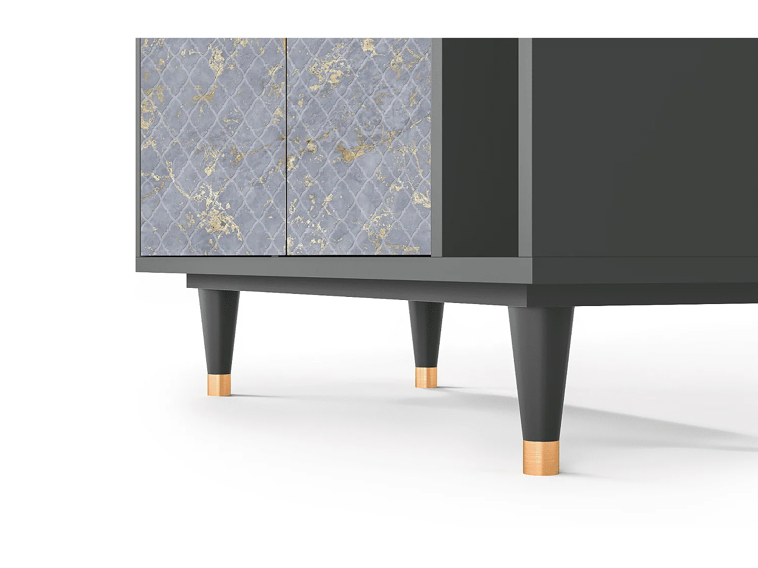 Kredens - 96х110х41 cm - BS6 - Golden Smoke, Antracyt