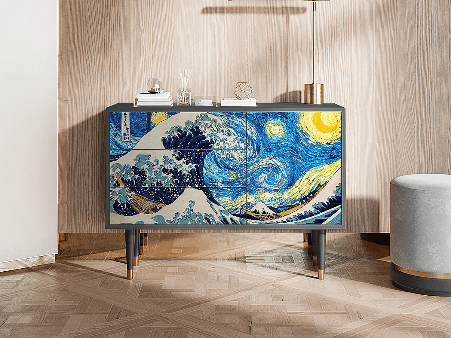 Aparador - 115х84х41 cm - S3 - Great Wave, Antracite