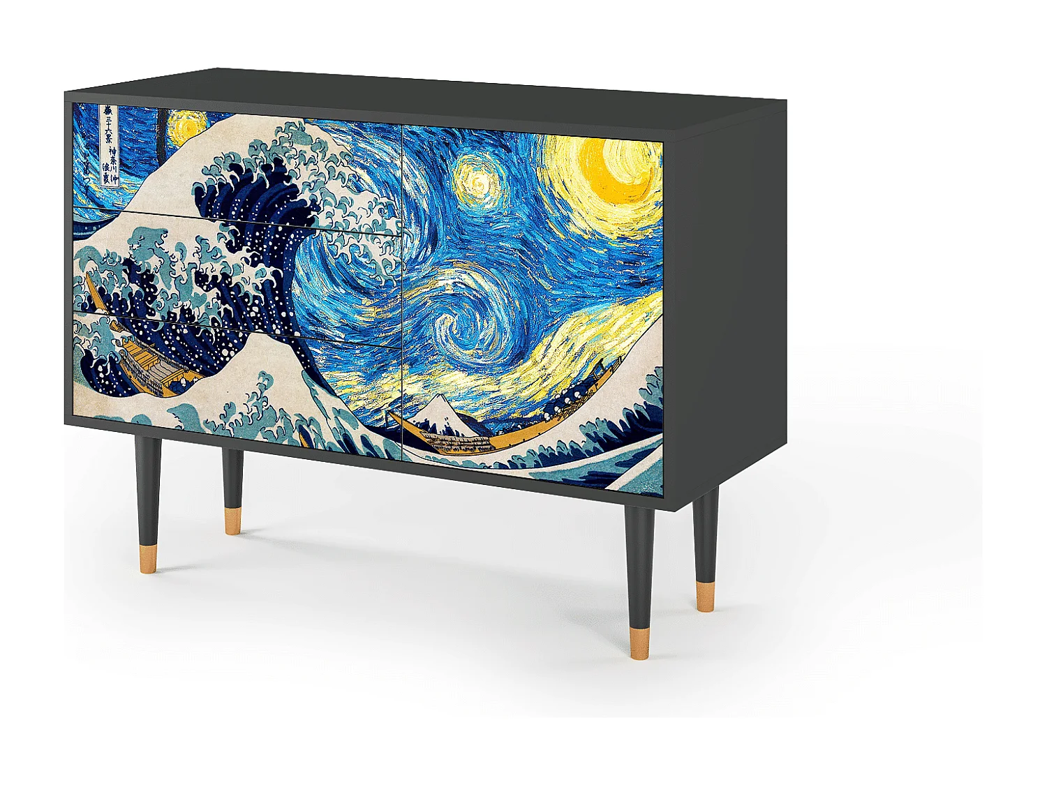 Aparador - 115х84х41 cm - S3 - Great Wave, Antracite