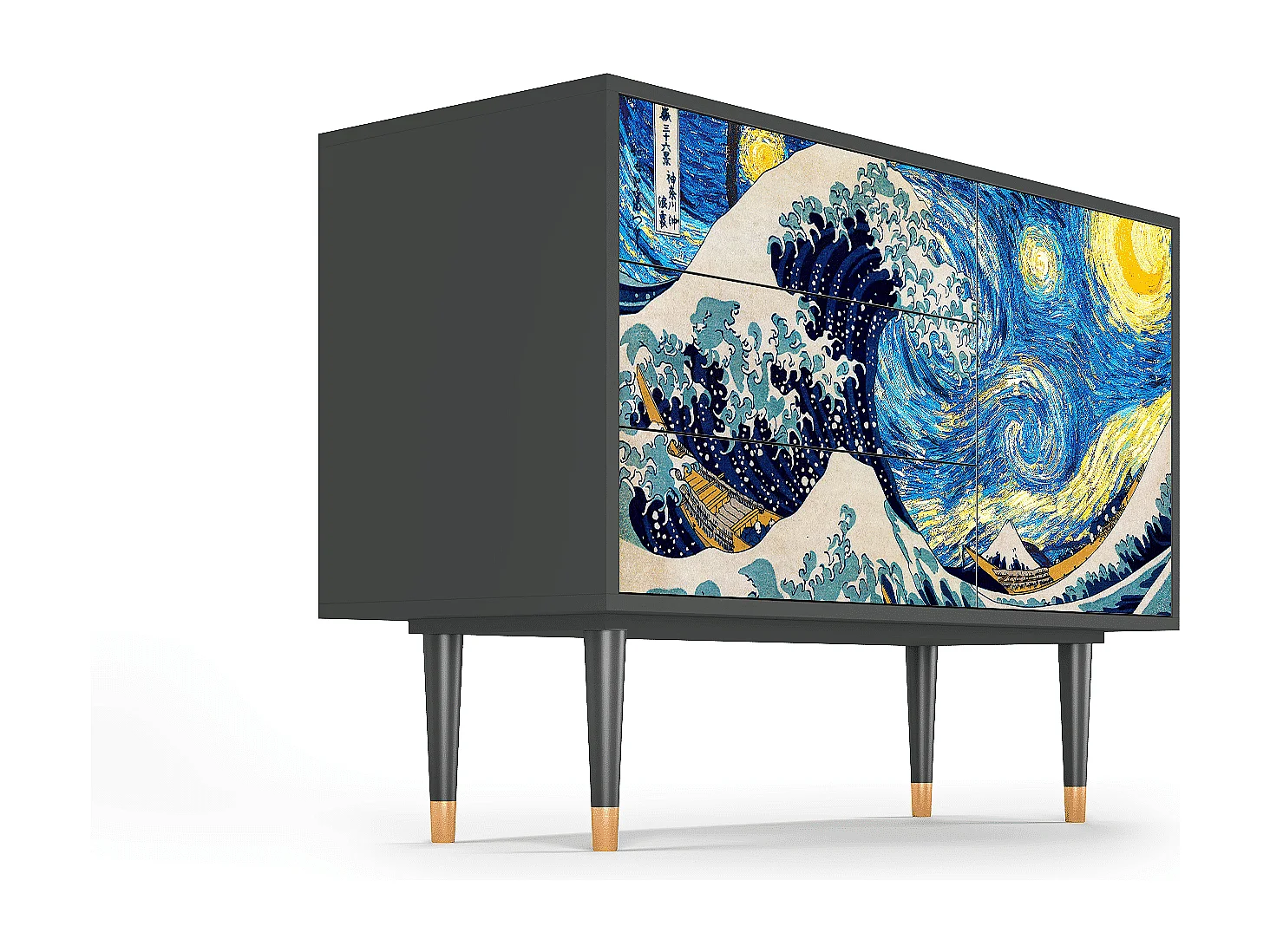 Aparador - 115х84х41 cm - S3 - Great Wave, Antracite