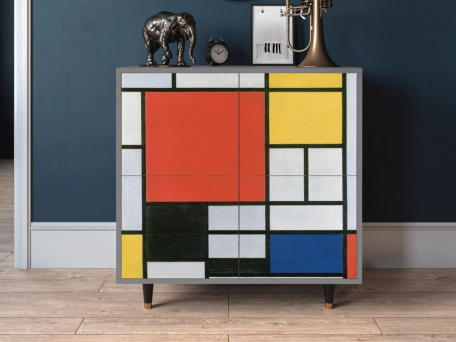 Aparador - 94x96x48 cm - BS3 - Composition, Cinza