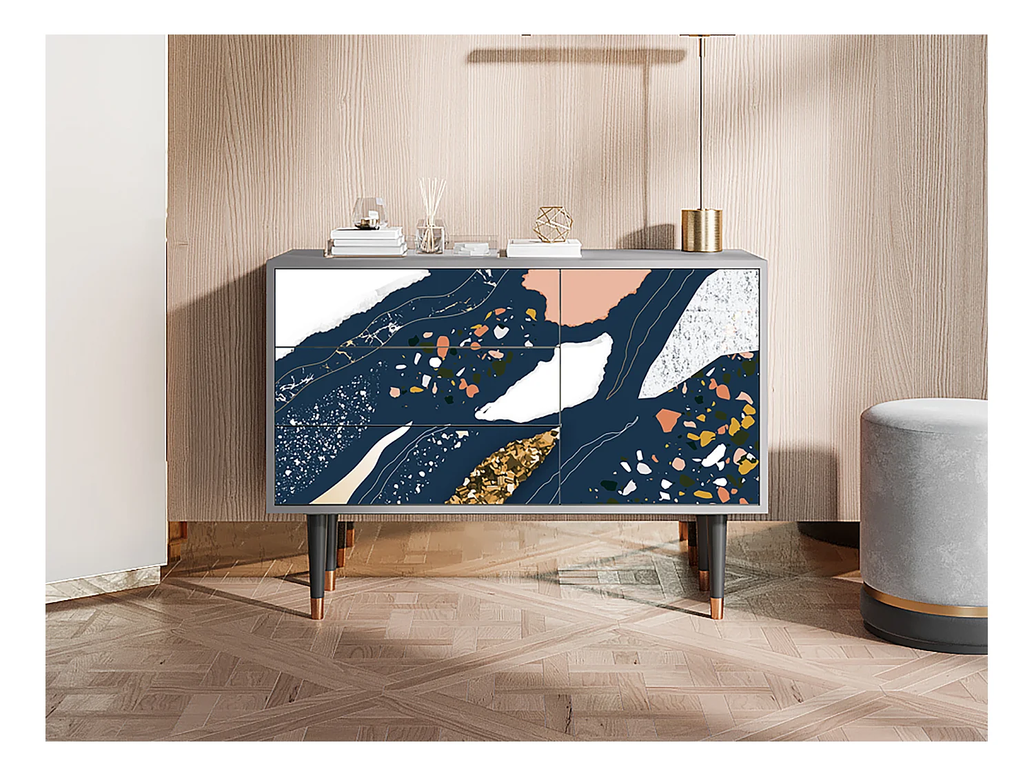 Sideboard - 115х84х41 cm - S3 - Nude Iceberg, Grau