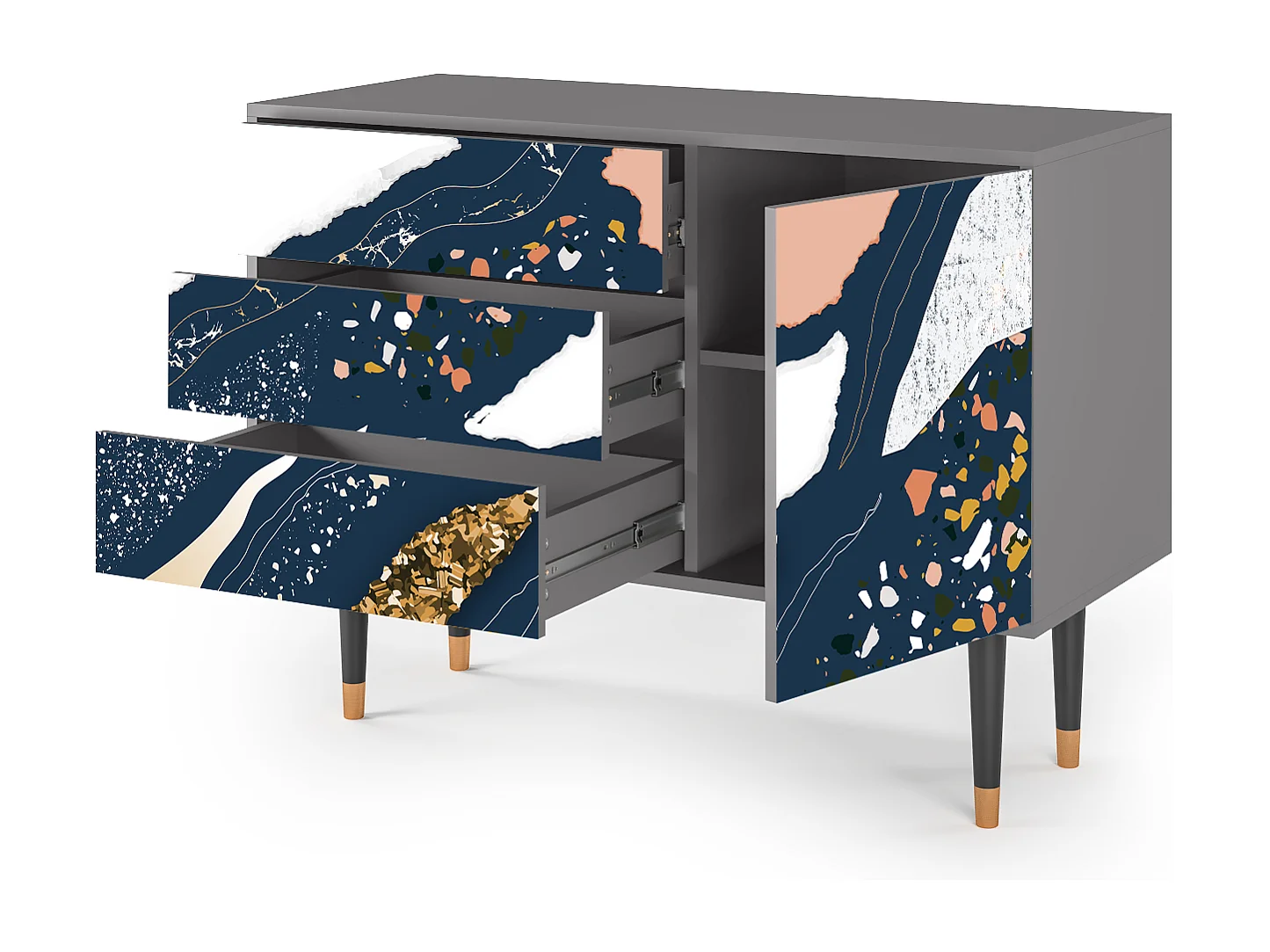 Sideboard - 115х84х41 cm - S3 - Nude Iceberg, Grau