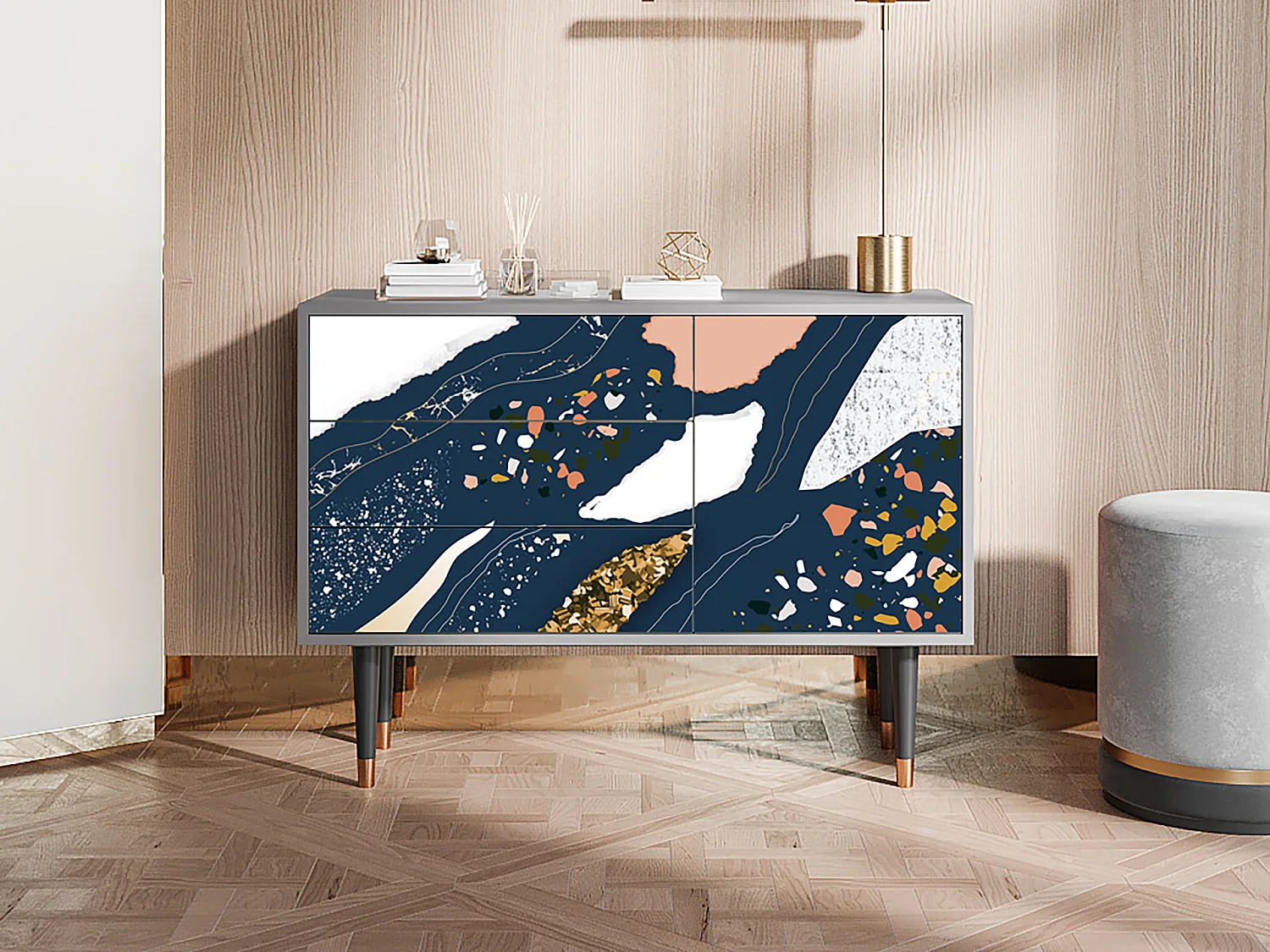 Dressoir - 115х84х41 cm - S3 - Nude Iceberg, Grijs