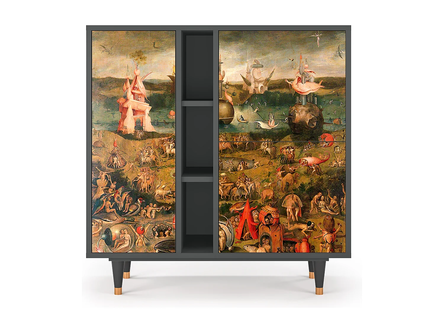 Kredens - 94х96х41 cm - BS5 - Garden of Delights , Antracyt