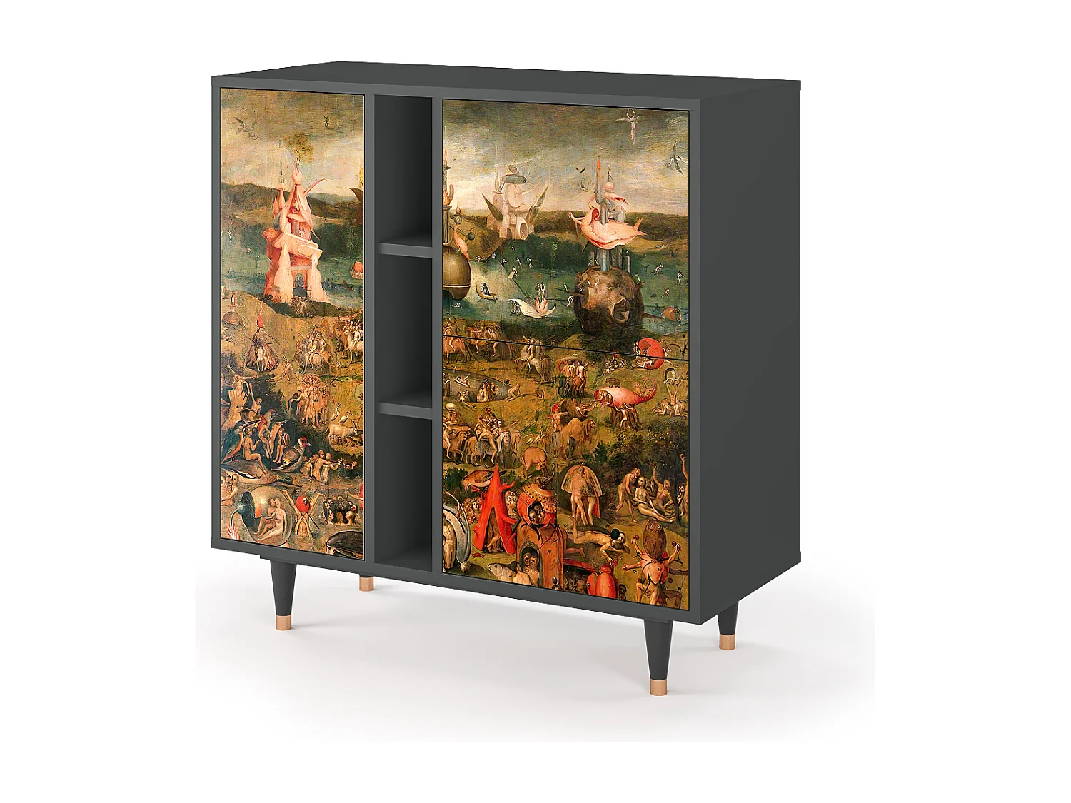 Kredens - 94х96х41 cm - BS5 - Garden of Delights , Antracyt