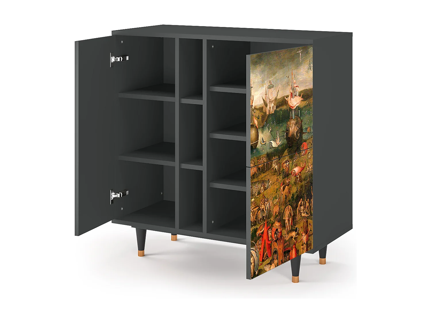 Kredens - 94х96х41 cm - BS5 - Garden of Delights , Antracyt