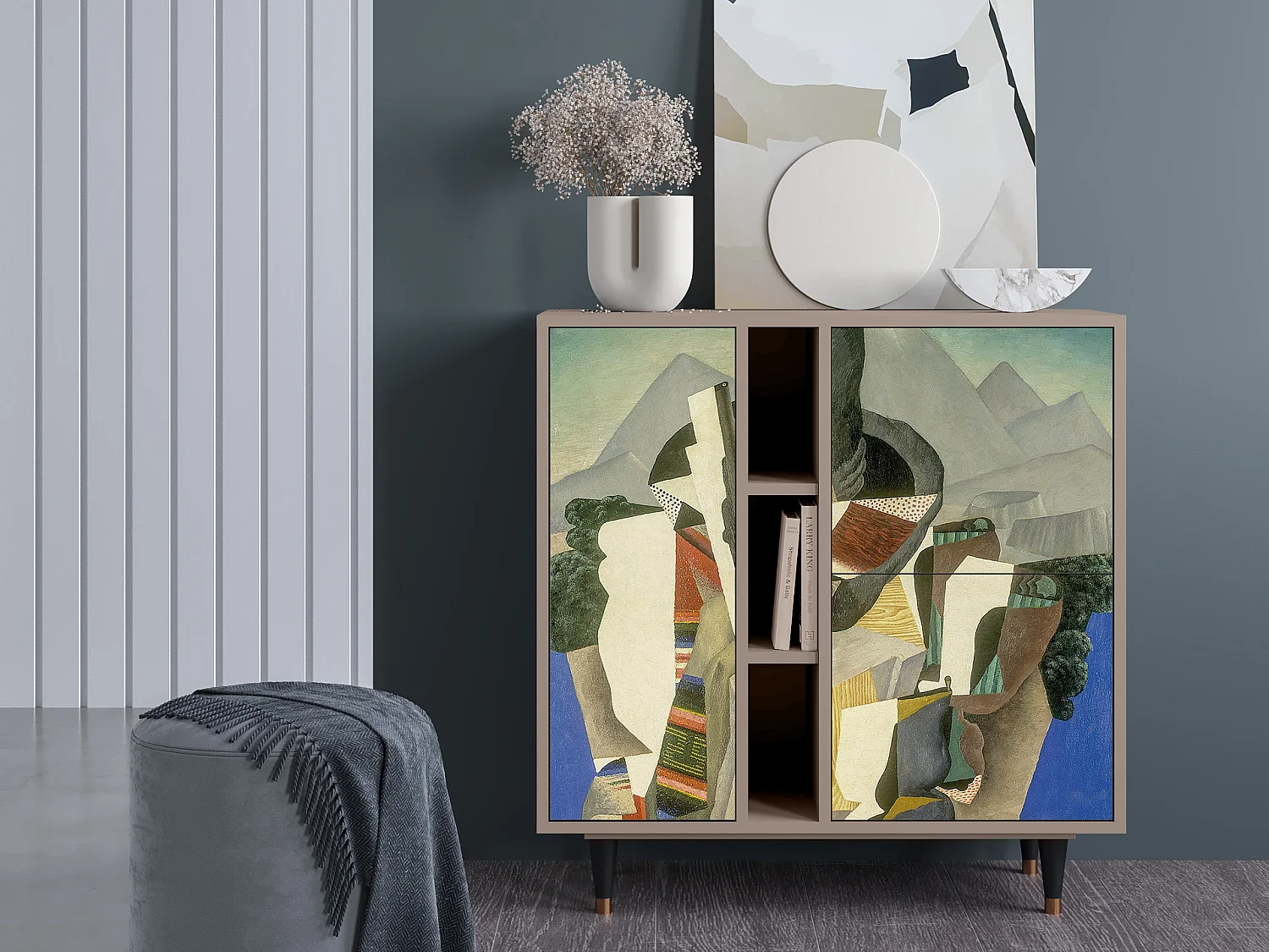 Kredens - 94х96х41 cm - BS5 - The Cubist Paintings , Latte