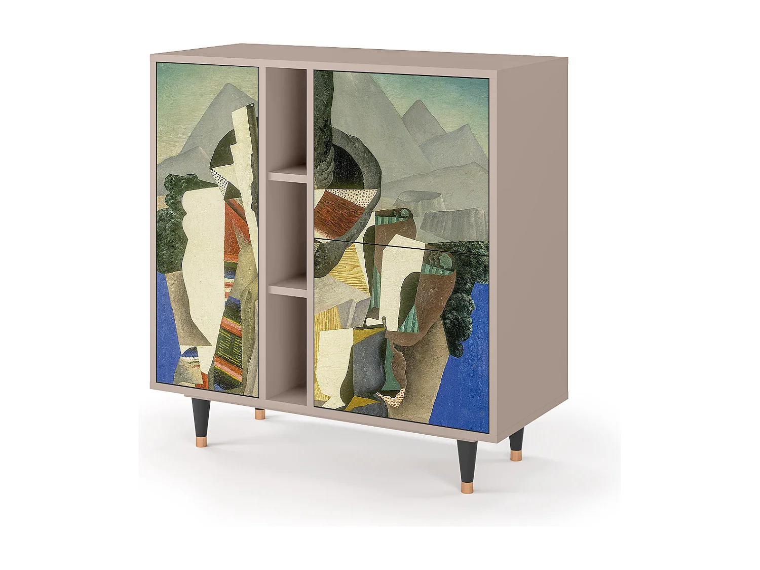 Kredens - 94х96х41 cm - BS5 - The Cubist Paintings , Latte