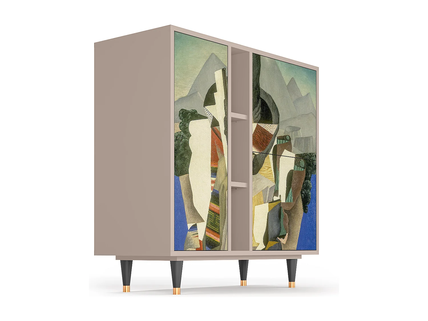 Kredens - 94х96х41 cm - BS5 - The Cubist Paintings , Latte