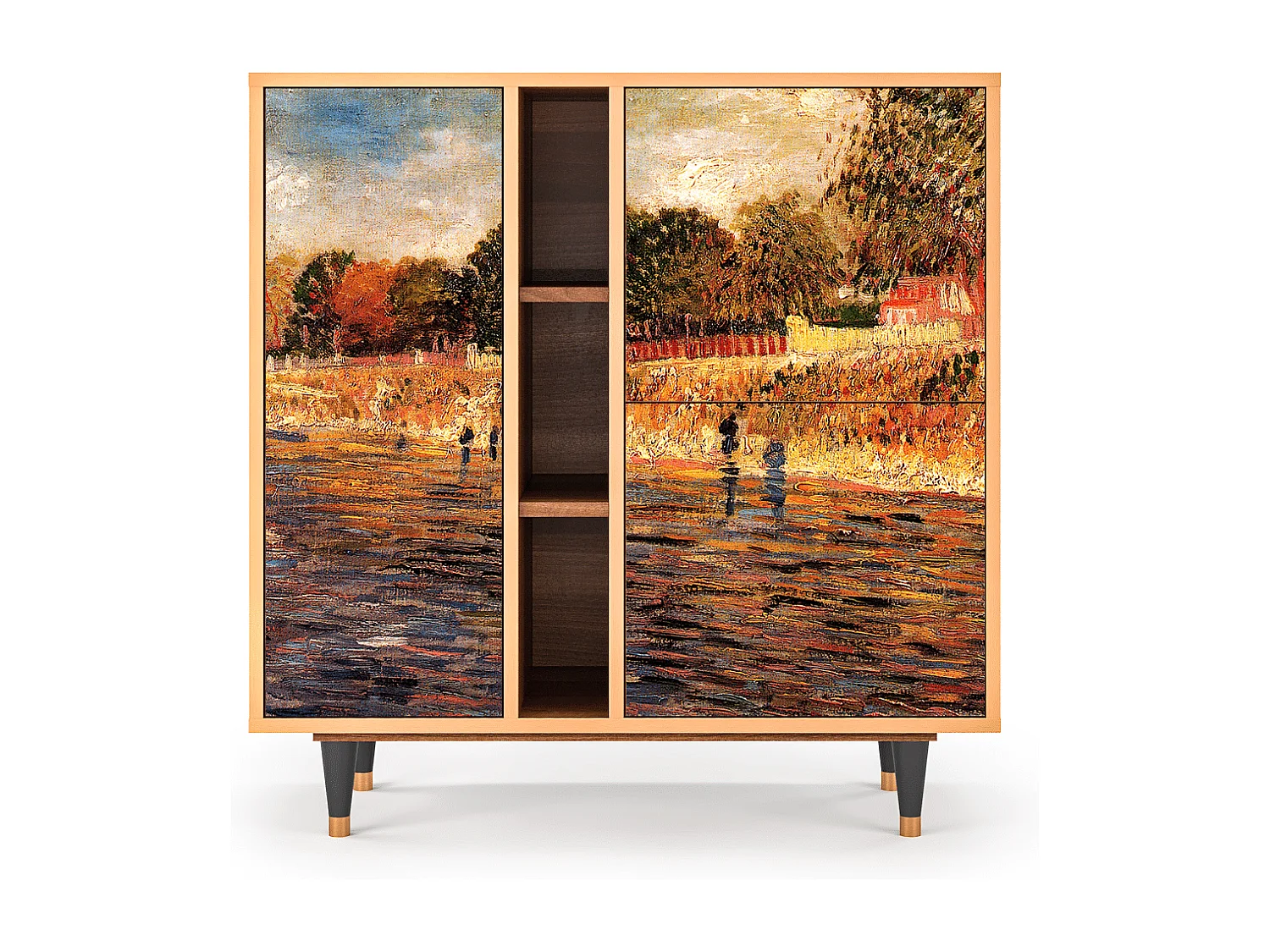 Aparador - 94х96х41 cm - BS5 - The Banks, Nogueira