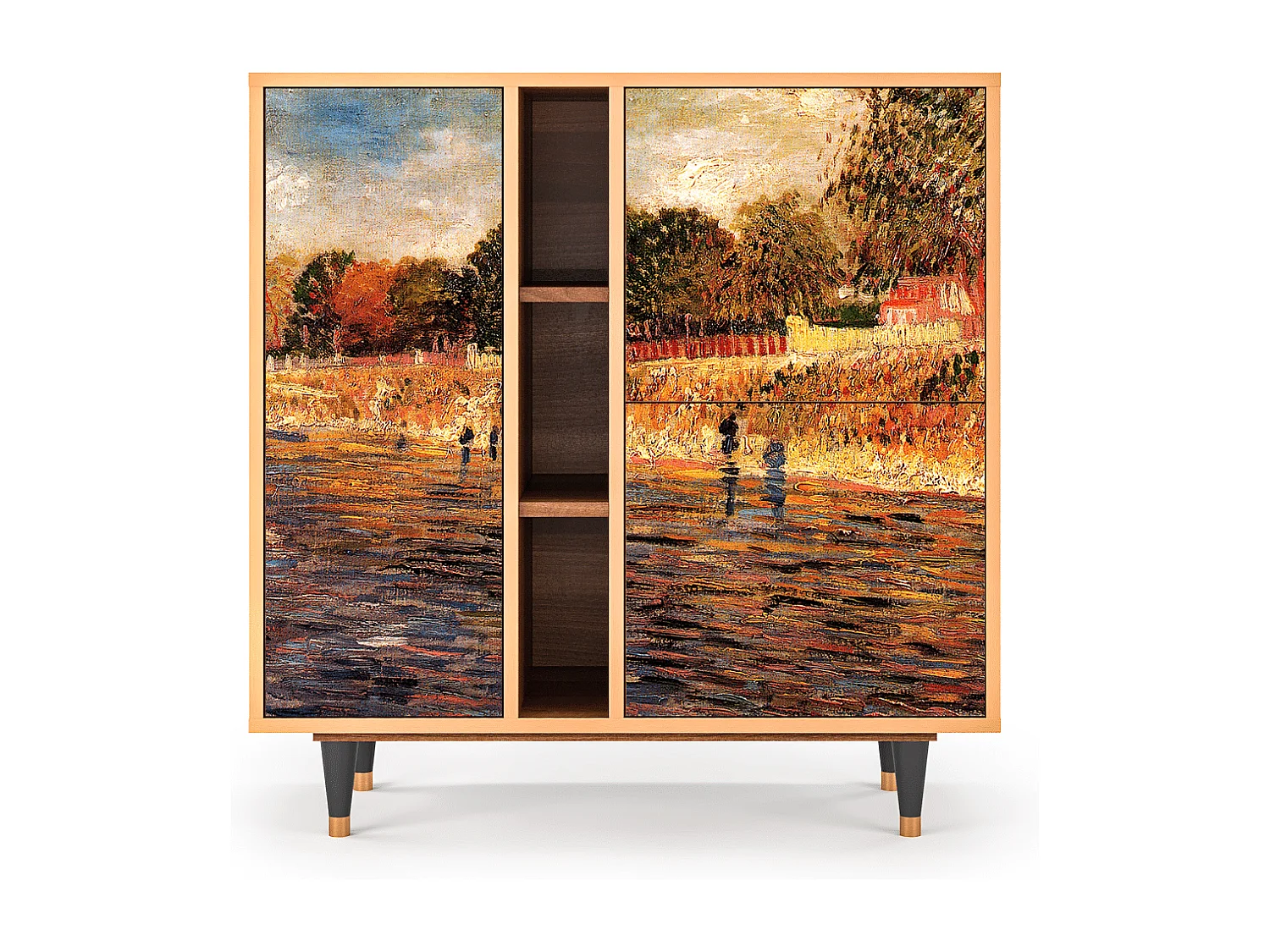 Kredens - 94х96х41 cm - BS5 - The Banks, Orzech