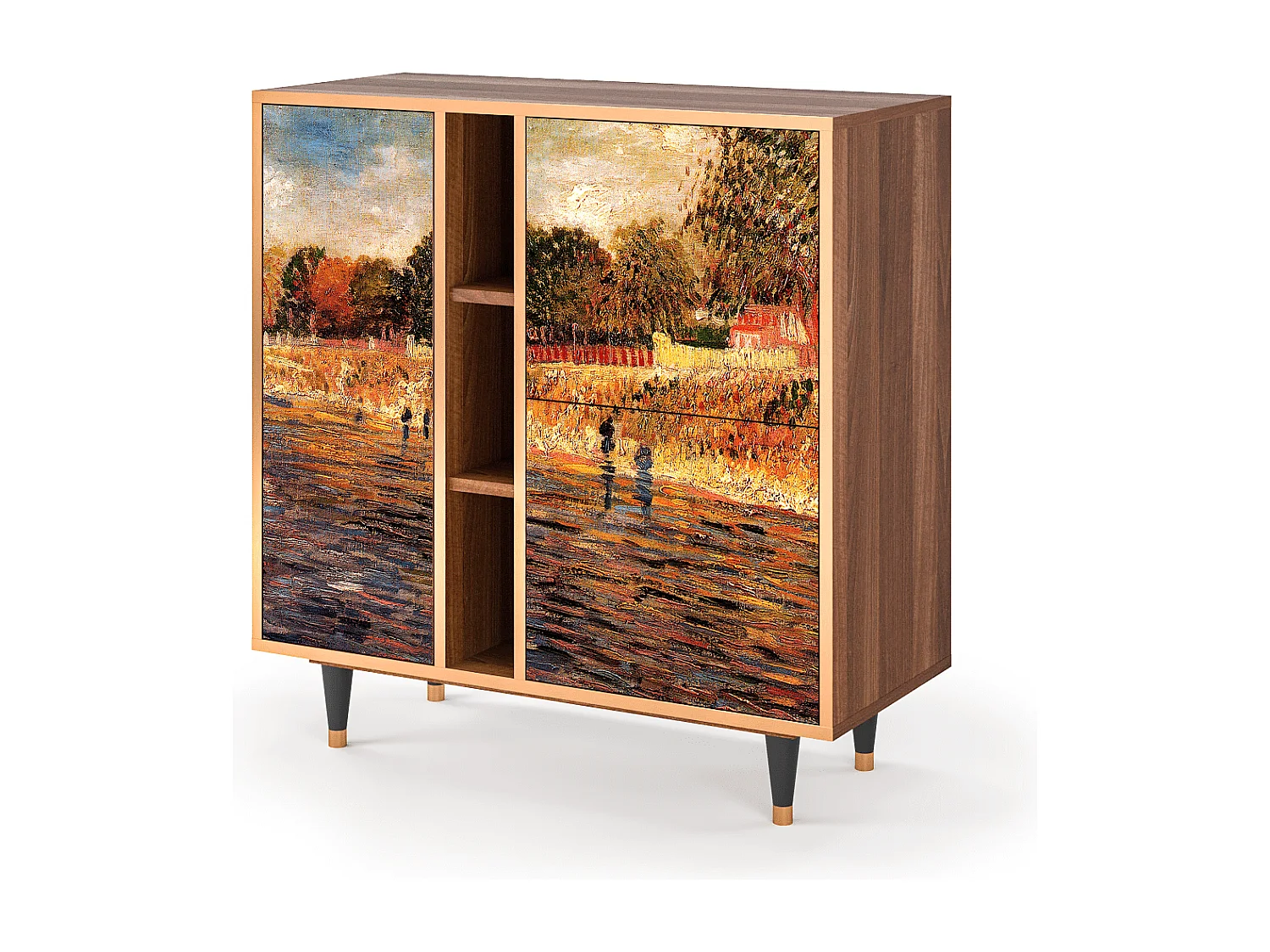 Kredens - 94х96х41 cm - BS5 - The Banks, Orzech