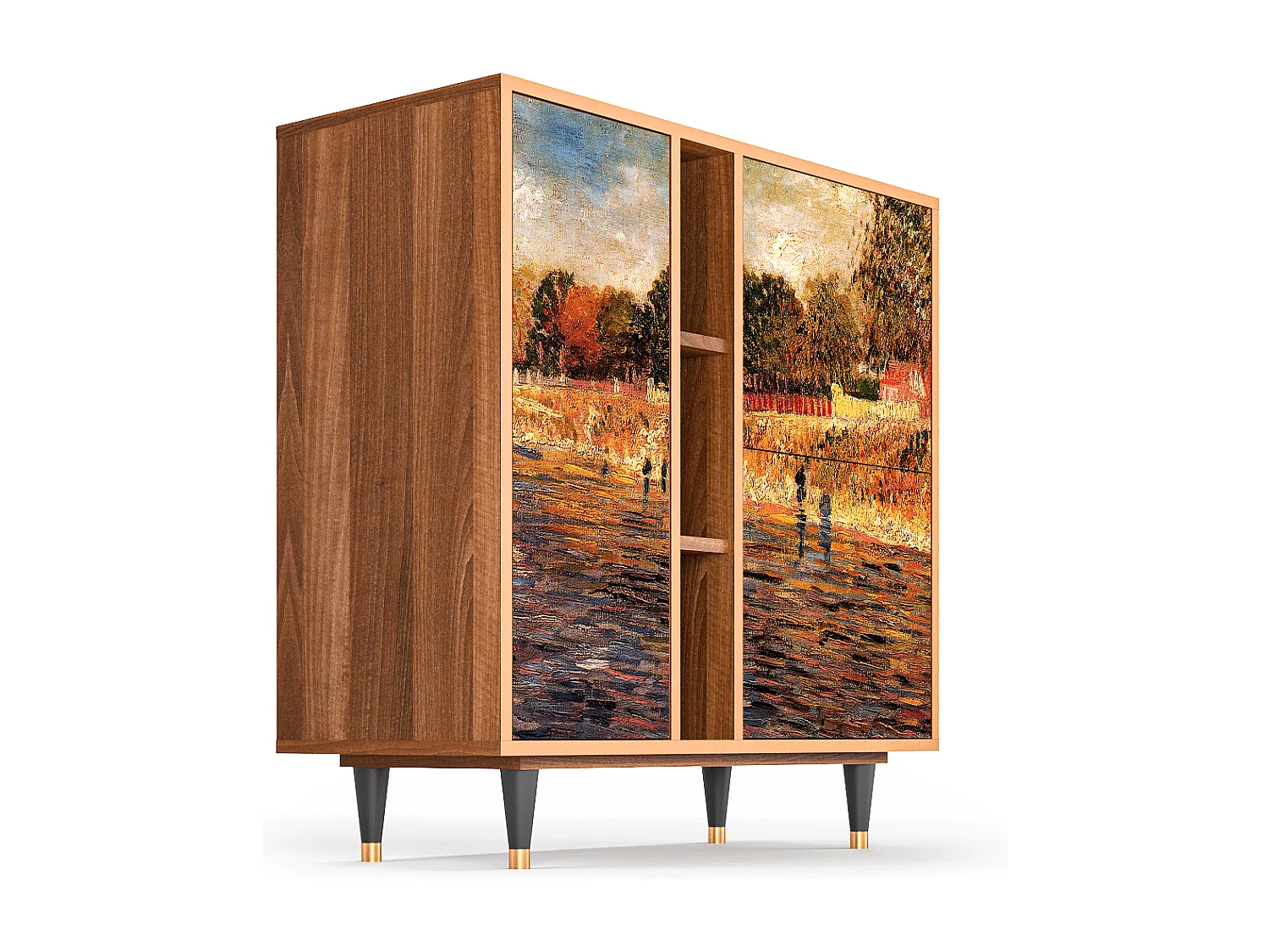 Kredens - 94х96х41 cm - BS5 - The Banks, Orzech