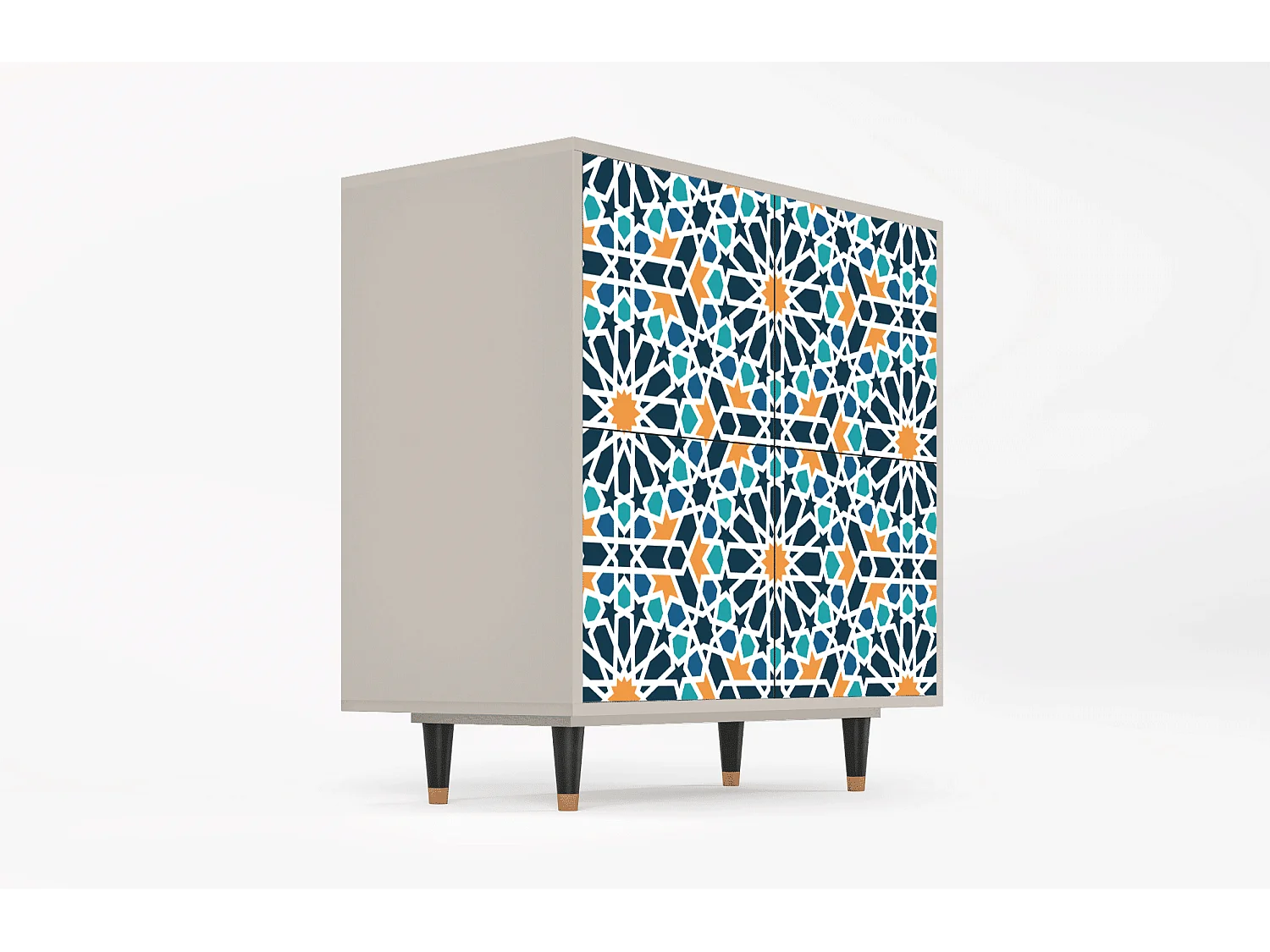 Kredens - 94x96x48 cm - BS3 - Kaleidoscope, Piaskowy