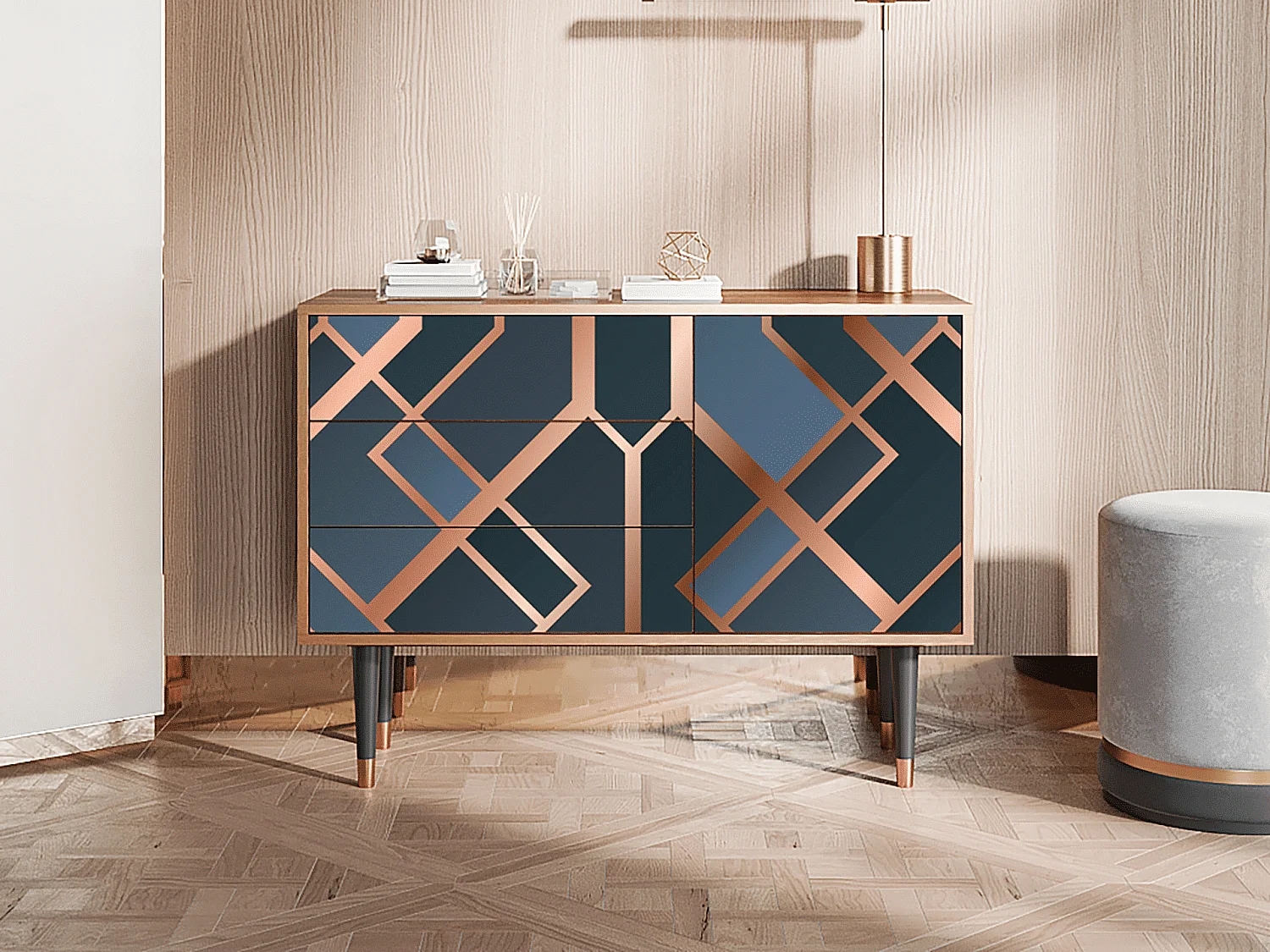 Credenza - 115х84х41 cm - S3 - Ashy 1920', Noce