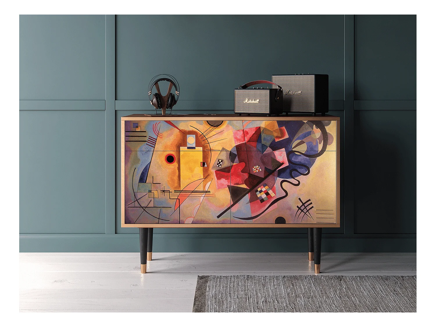 Sideboard - 115x85x48 cm - BS4 - Modern Art, Walnuss