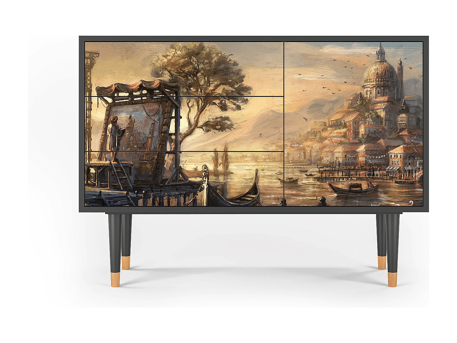 Buffet - 115х84х41 cm - S3 - Venice, Anthracite