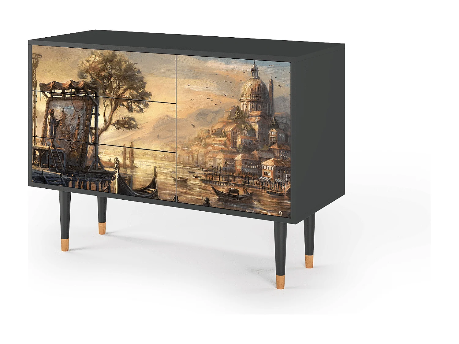 Buffet - 115х84х41 cm - S3 - Venice, Anthracite