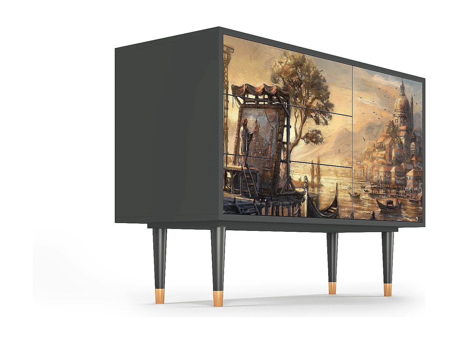 Buffet - 115х84х41 cm - S3 - Venice, Anthracite