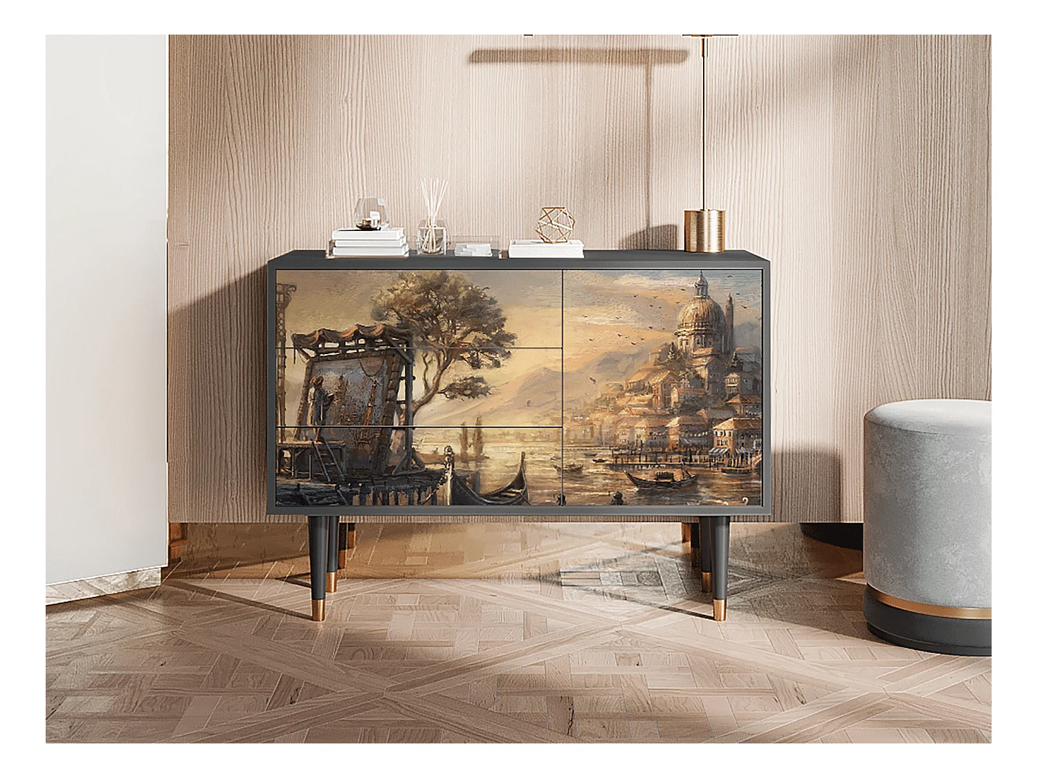 Credenza - 115х84х41 cm - S3 - Venice, Antracite