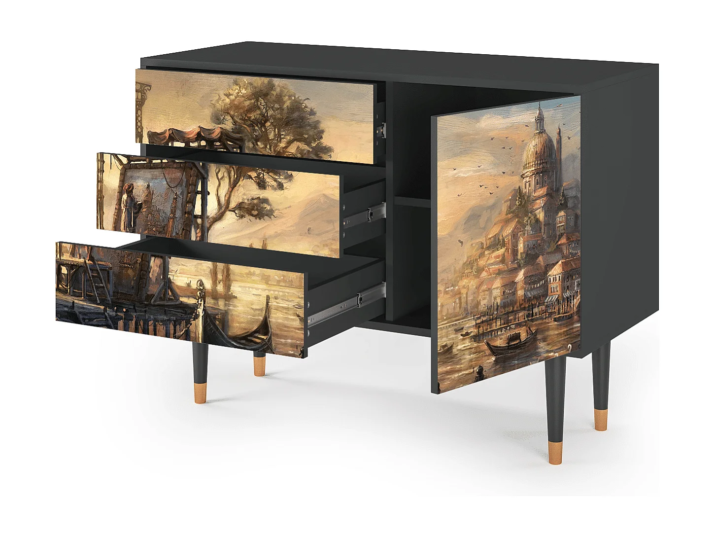 Credenza - 115х84х41 cm - S3 - Venice, Antracite