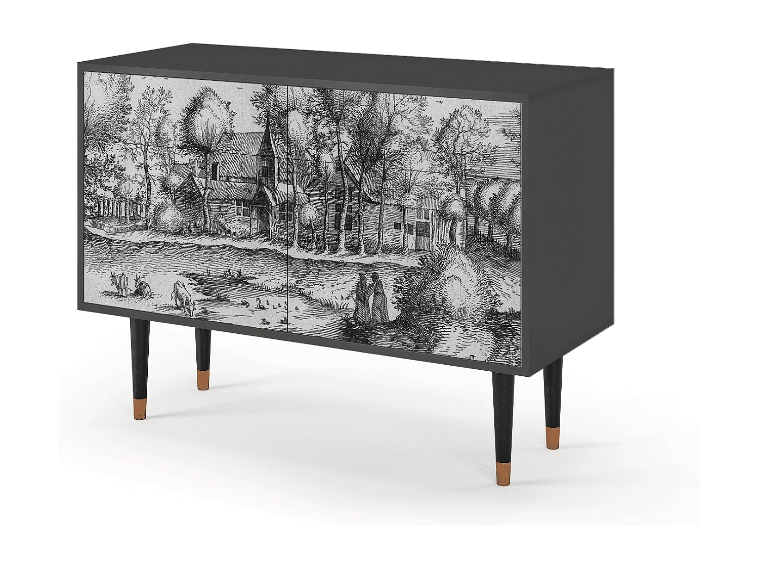 Kredens - 115x85x48 cm - BS4 - A Pond, Antracyt