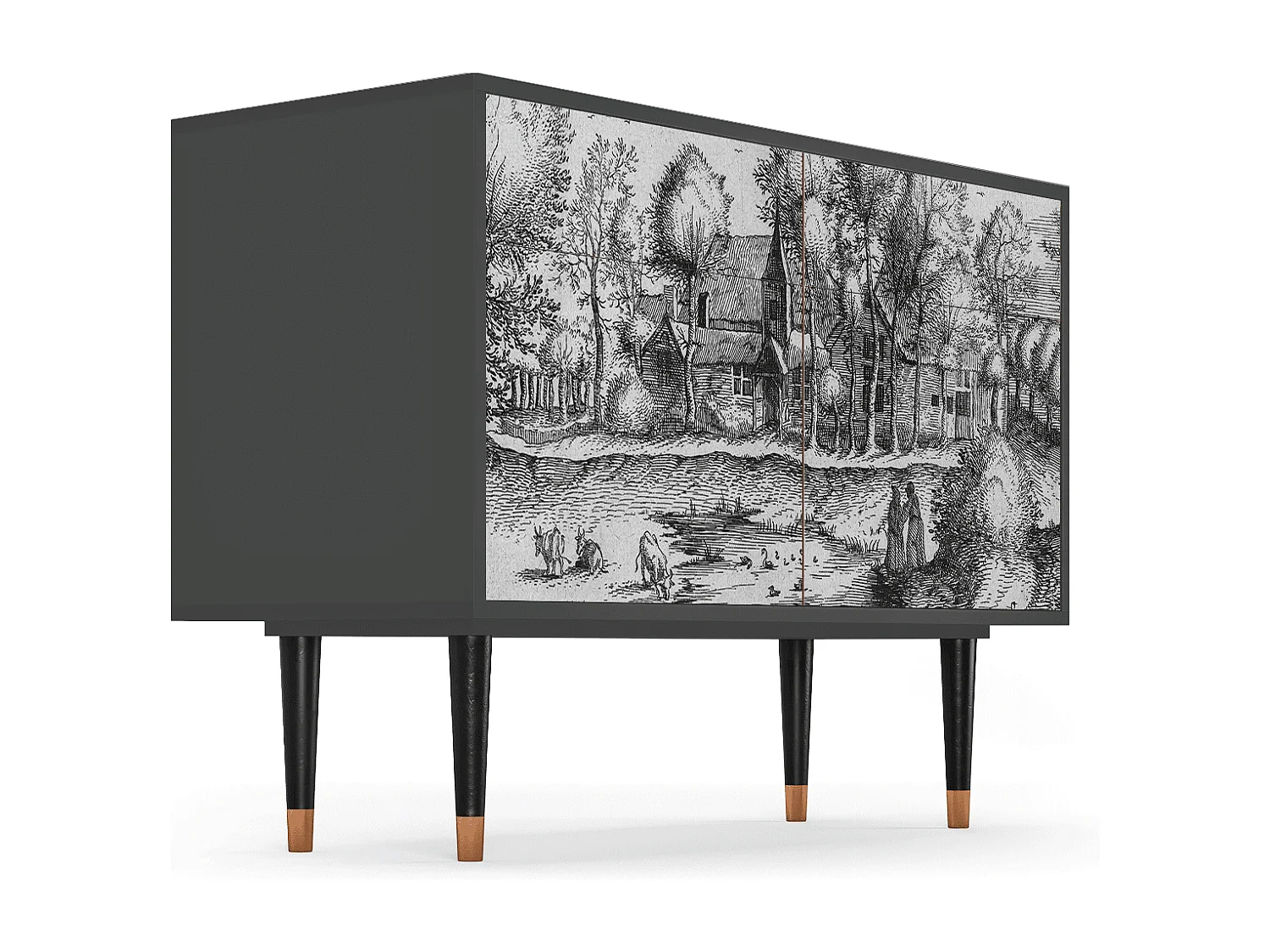 Buffet - 115x85x48 cm - BS4 - A Pond, Anthracite